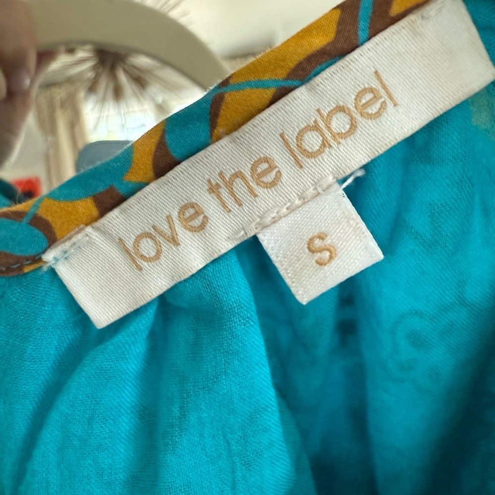 Blue & Yellow Patterned Mini Dress - Picture 6 of 6